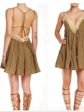 Free People x Revolve Lace Womens Dress